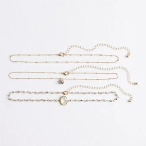 Torrid OPAL CHOKER SET OF 3 - GOLD TONE